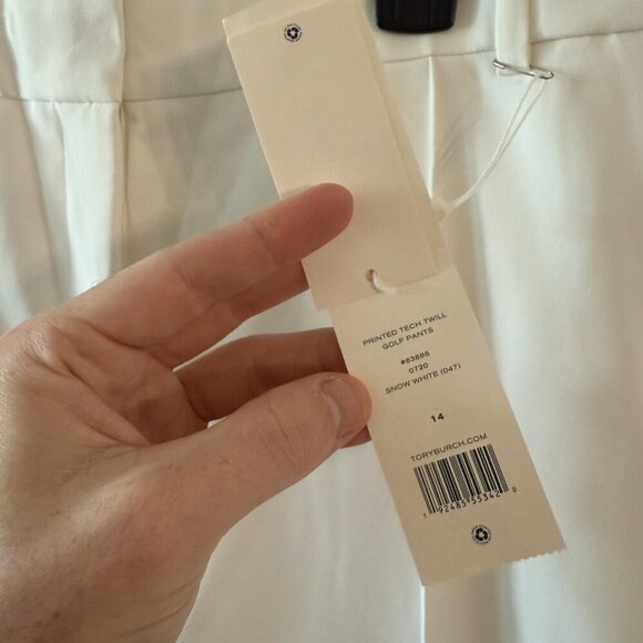 Tory Sport Tech Twill Golf Pants in Snow White – Size 14 (NWT) - Picture 2 of 5